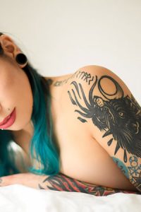 Tattooed Girl Wolf