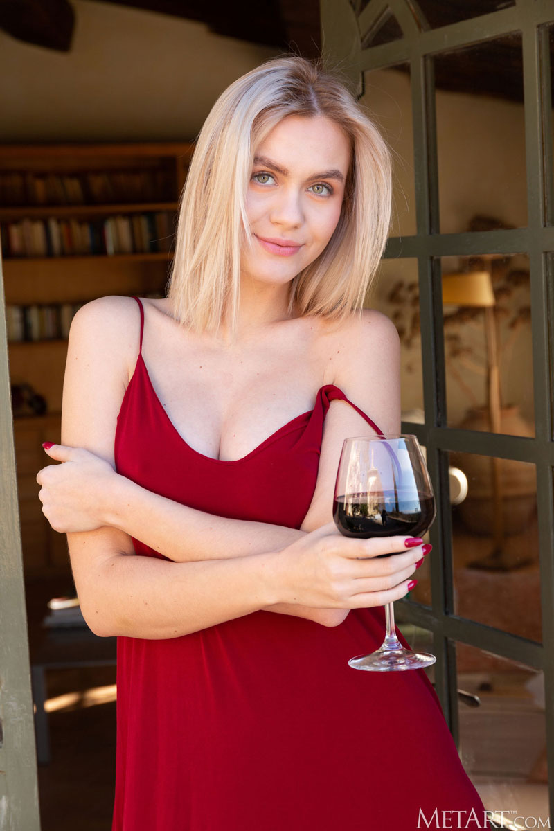 Lana Lane Sexy Blonde in Red