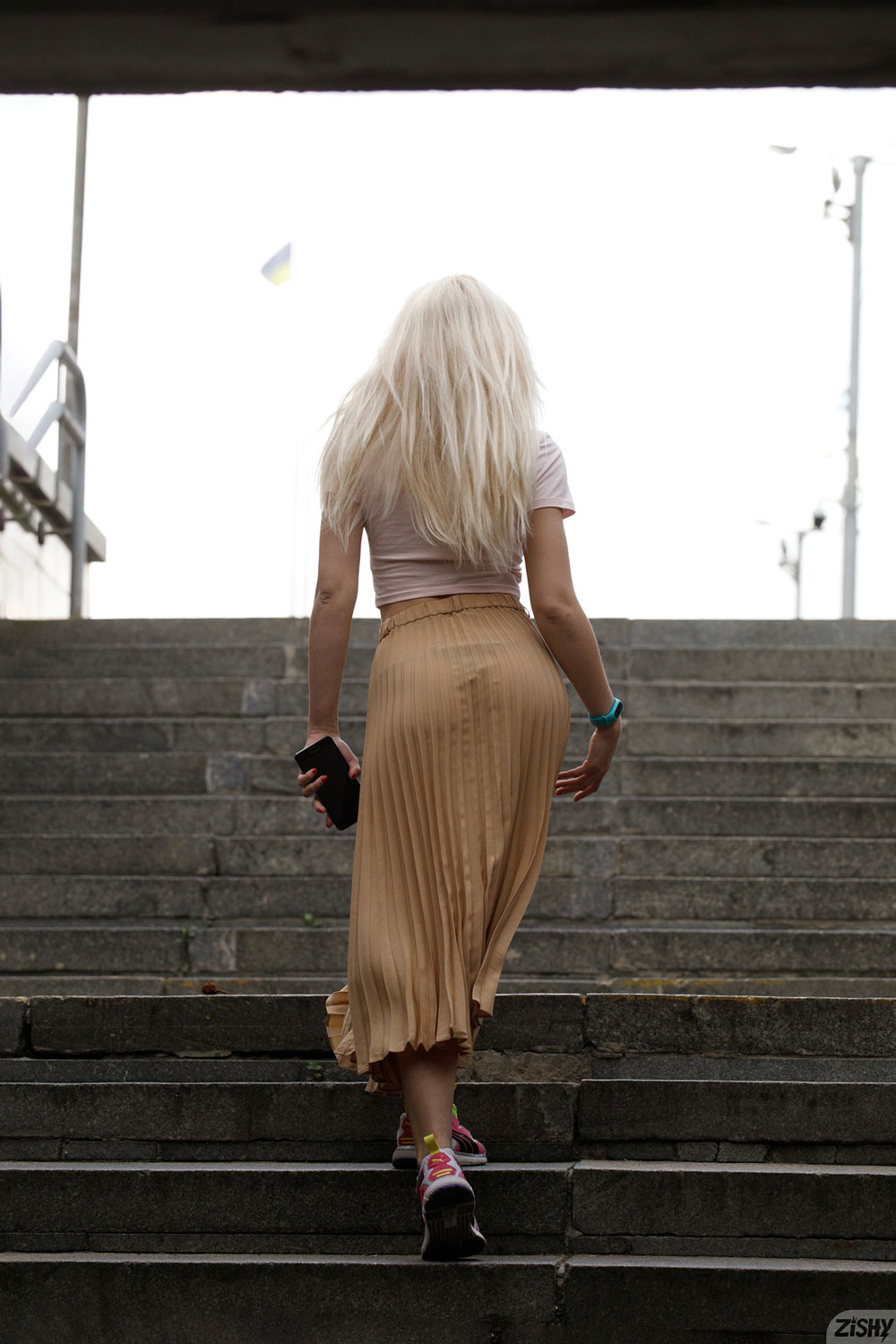 Nika Nikitina in a Cute Skirt