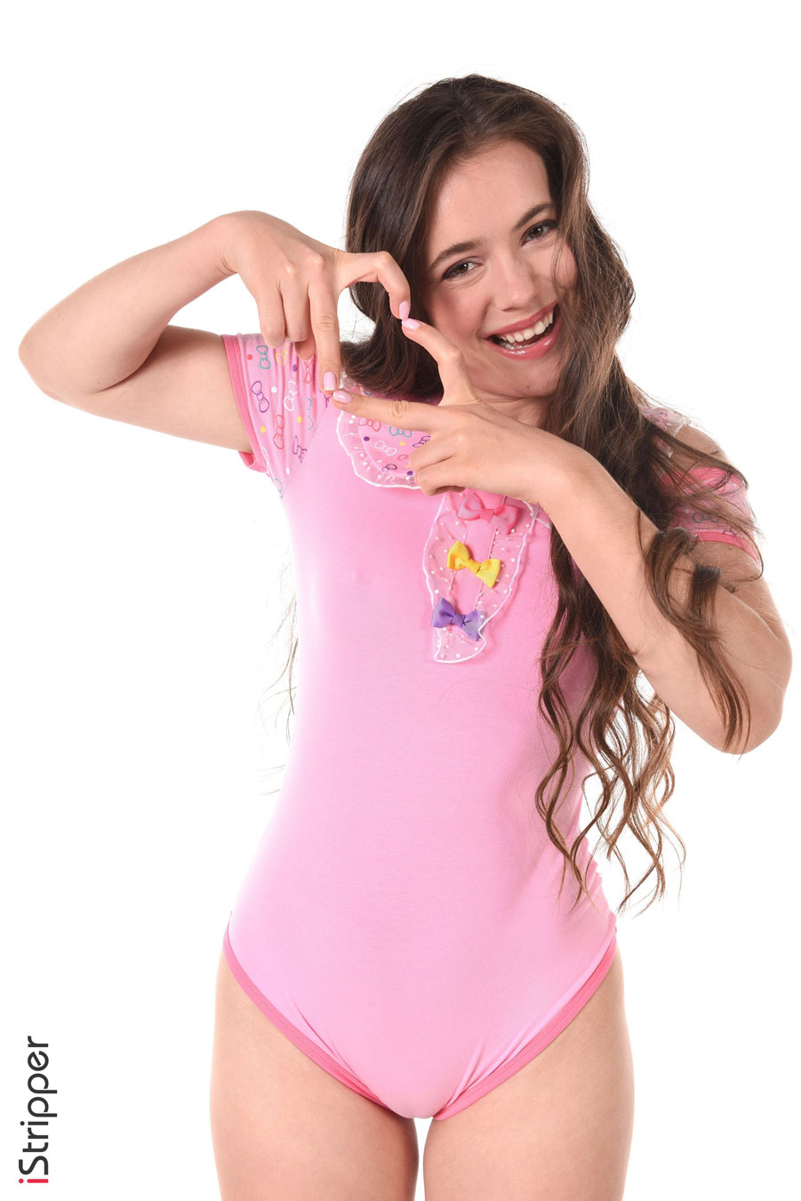 Lily Rainheart in A Pink Bodysuit