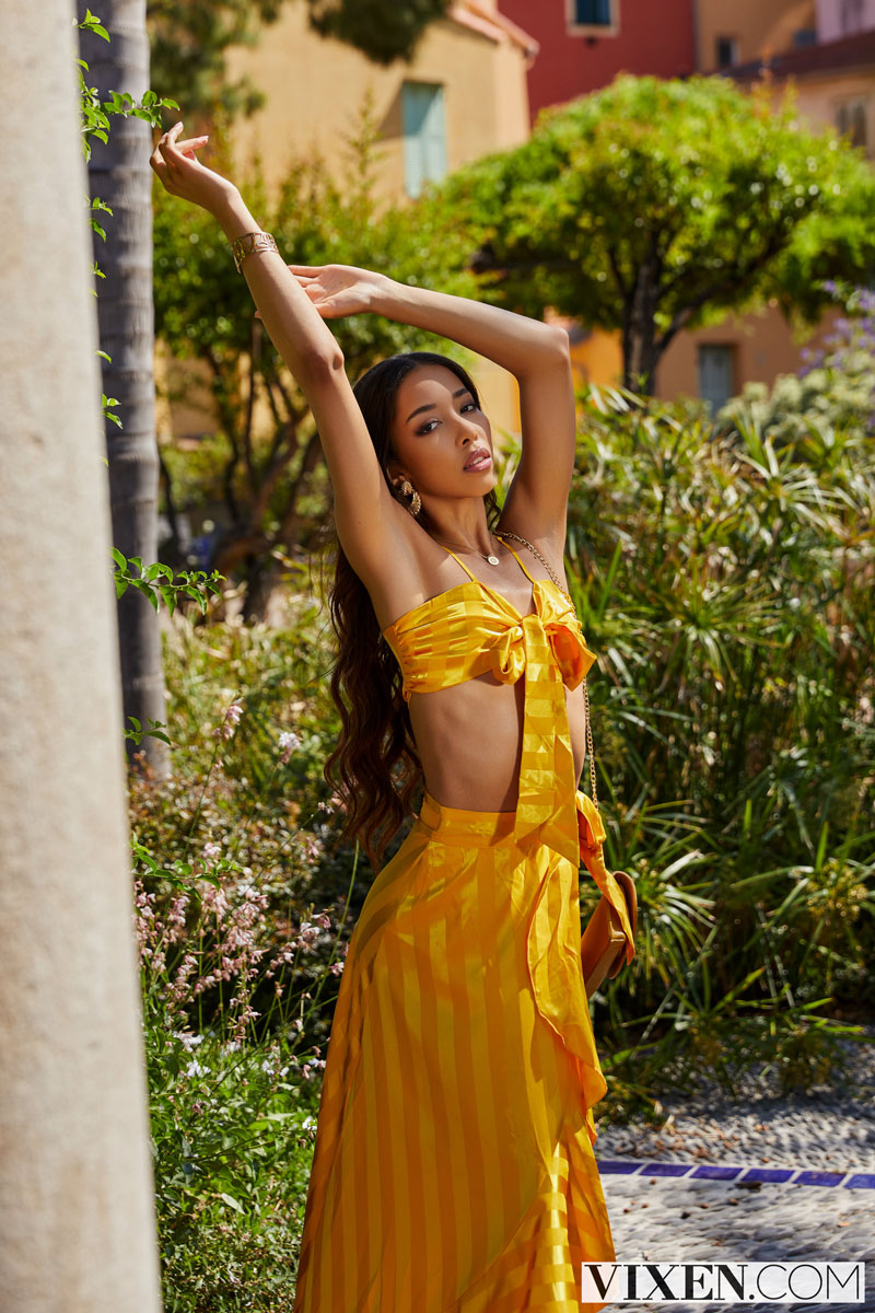 Lia Lin in a Summer Dress