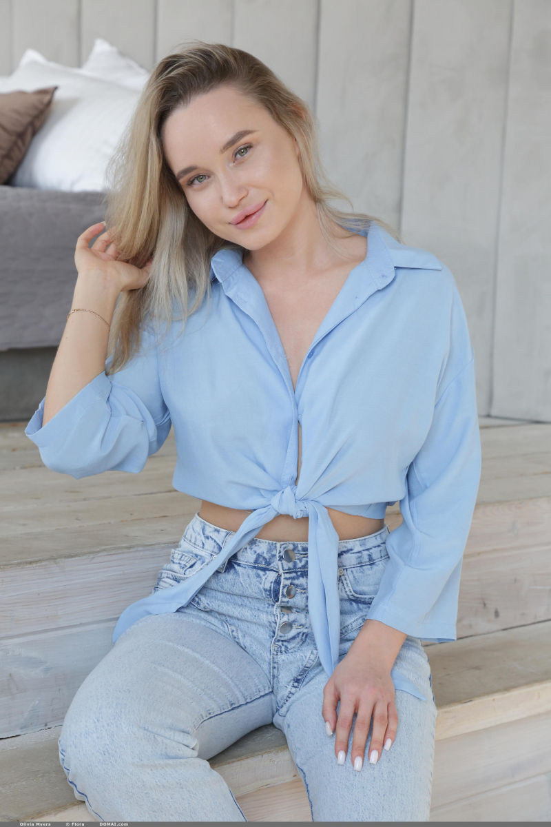 Olivia Myers Posing in Jeans