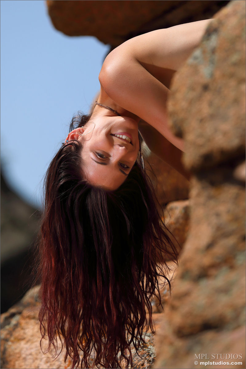 Elena Generi Naked on Warm Rocks